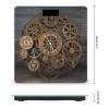 Weight Scale, Steampunk Gears Clock Print Digital Scale Bathroom Scale LCD Display Scale Body Weight Scale Portable Scale view 2