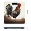 Weight Scale, Rooster Print Digital Scale Bathroom Scale LCD Display Scale Body Weight Scale Portable Scale view 2