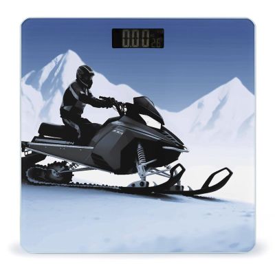 Weight Scale, Snowmobile Print Digital Scale Bathroom Scale LCD Display Scale Body Weight Scale Portable Scale