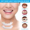 Wttfc Clip in Veneers Teeth, 2 Pairs Fake Teeth Veneers, Clip on Veneers Top and Bottom, Instant Veneers Dentures, Snap on Dentures, False Teeth, Snap on Veneers Teeth for Regain Confident Smile view 3