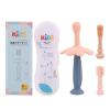 Teksome Manual Toothbrush for Children | Manual Silicone Toothbrush for Teeth Cleaning | Cute Floral Appearance Toothbrush for Home Travel Use for Nursery, Travelling view 1