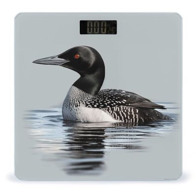 Weight Scale, Loon Nature Bird Print Digital Scale Bathroom Scale LCD Display Scale Portable Scale Fitness Scale Household Scale