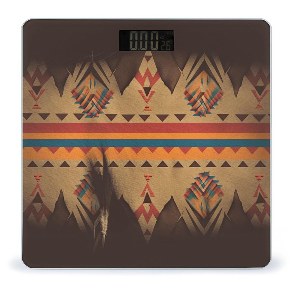 Weight Scale, Native American Print Digital Scale Bathroom Scale LCD Display Scale Portable Scale Fitness Scale Household Scale