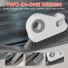 2-in-1 Joint Brush for Window and Door Rails - Multifunctional Hard Bristle Cleaning Brush with Hidden Scraper - Corner Cleaning Brush, Small Brushes for Cleaning Corners and Joints (4 Grey) view 4