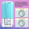 Portable Ultrasonic Contact Lens Cleaner with USB Charger and Solution Soak Case - Soft, Colored, Hard, Rgp, Ok Lens Blue view 4
