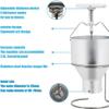 Manual Donut Depositor Professional Donut Dispenser 2L W/Stand, Food-Grade Aluminum Donut Hopper with 6 Adjustable Thickness, Donut Batter Dispenser for Home & Commercial Use view 3