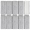 10 Microfibre Mop Pads, Washable Dry/Wet Replacement for All Spray Mops, Fit for Hardwood, Marble, Tiles, Laminate (Grey) view 1