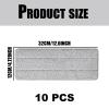 10 Microfibre Mop Pads, Washable Dry/Wet Replacement for All Spray Mops, Fit for Hardwood, Marble, Tiles, Laminate (Grey) view 2