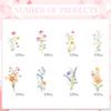 Rngmsi Wildflower Birthday Party Decorations, 40PCS Baby in Bloom Baby Shower Cake Decorations, Floral Cupcake Toppers Floral Baby Shower Decor Flower Cupcake Toppers Girls Women view 2