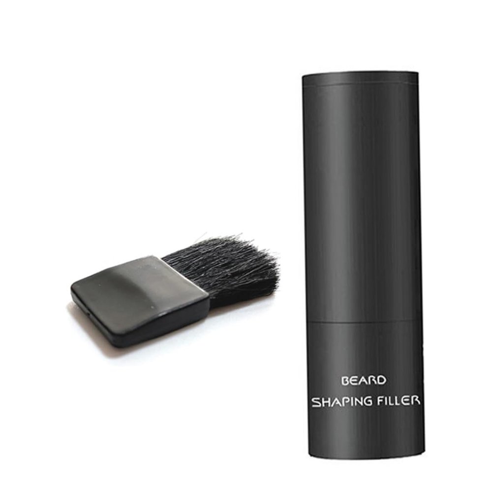 Beard Shadow Powder Beard Thickening Powder Beard Filling Encryption Stick Instant Stain-Proof Root Touchup Beard Shaping Filler for Thinning Dark Brown