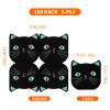 100PCS Halloween Paper Napkins, 3-ply Disposable Ghost Pumpkin Black Cat Luncheon Napkin Spooky Dessert Dinner Hand Napkin for Party, 6.5 x 6.5 Inches view 2