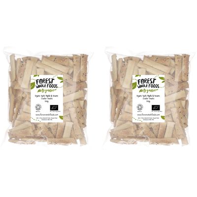 Organic Spelt, Nigella & Sesame Cracker Snacks | Forest Whole Foods (500g)