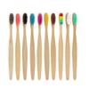 Bamboo Toothbrushes with Soft Bristles Organic Natural Adult Kids Bamboo Soft Toothbrush Eco-Friendly Plastic Free Packaging for Family Travel Gifts,10 Packs (Multicolor) view 1