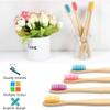Bamboo Toothbrushes with Soft Bristles Organic Natural Adult Kids Bamboo Soft Toothbrush Eco-Friendly Plastic Free Packaging for Family Travel Gifts,10 Packs (Multicolor) view 4