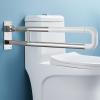 23.6 INCH Toilet Grab Bars for Bathroom Stainless Steel Flip Up Handicap Safety Grab Bar Rails for Elderly Seniors Bathtubs Showers Foldable Handle Grips Support for Walls Drop Down Screw-in Grab Bar( view 1