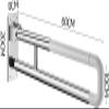23.6 INCH Toilet Grab Bars for Bathroom Stainless Steel Flip Up Handicap Safety Grab Bar Rails for Elderly Seniors Bathtubs Showers Foldable Handle Grips Support for Walls Drop Down Screw-in Grab Bar( view 2