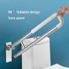 23.6 INCH Toilet Grab Bars for Bathroom Stainless Steel Flip Up Handicap Safety Grab Bar Rails for Elderly Seniors Bathtubs Showers Foldable Handle Grips Support for Walls Drop Down Screw-in Grab Bar( view 4