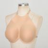 inhzoy Sponge Fake Boobs D Cup Breast Plate Adjustable Straps Fake Breasts Crossdresser Cosplay Prosthesis Mastectomy Type A Nude One Size view 3