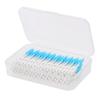 Dental Floss Interdental Brush Toothpick Silicone Brush Oral Dental Hygiene Brush Tooth Cleaning Tool Portable for Family Hotel Travel Blue 160PCS view 1