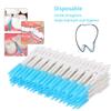 Dental Floss Interdental Brush Toothpick Silicone Brush Oral Dental Hygiene Brush Tooth Cleaning Tool Portable for Family Hotel Travel Blue 160PCS view 2