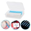Dental Floss Interdental Brush Toothpick Silicone Brush Oral Dental Hygiene Brush Tooth Cleaning Tool Portable for Family Hotel Travel Blue 160PCS view 4
