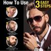 Beard Shadow Powder Beard Thickening Powder Beard Filling Encryption Stick Instant Stain-Proof Root Touchup Beard Shaping Filler for Thinning Black view 2