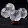 CRPPSYYR Crystal Ball with Wood Stand Selenite Ball Crystal Sphere Healing Stone Crystal Decorative Ball Photography Lensball, Meditation Orb and Home Decor,Diameter2.0 view 3