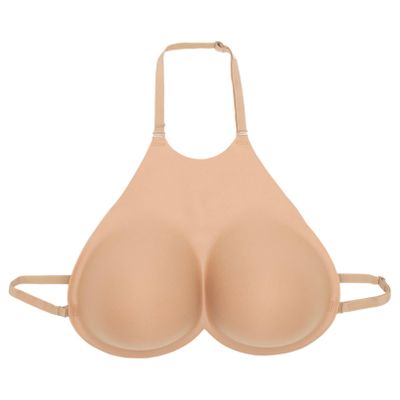 YiZYiF Sponge Fake Breasts D Cup Fake Boobs Plate Breast Forms Breast Prosthesis for Transgender Crossdresser Mastectomy Type A Nude One Size