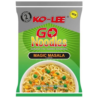 Instant Noodle Bundle Pack with Ko-Lee Go Instant Noodles Magic Masala Flavour (24 X 85g) - 1 Pack | Suitable For Vegetarians | Full Case: (24 x 85g Each).