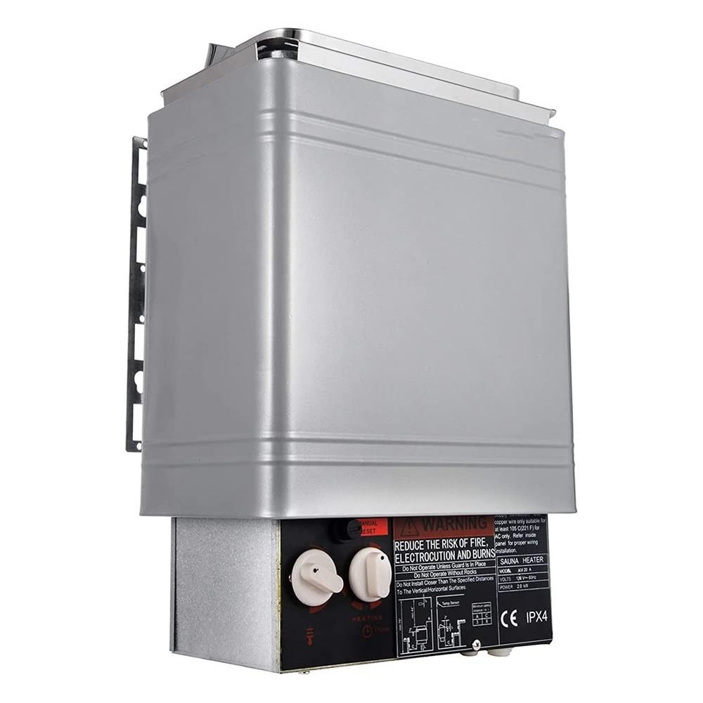 ATJOGWIN Dry Home Electric Sauna Heater 110V 2kW with Internal Controller for 70ft Hotel Shower Bathroom Sauna Room