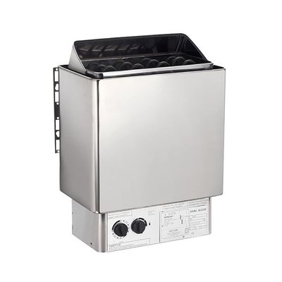 ATJOGWIN 220V Sauna Heater Stainless Steel Dry Sauna Stove with Internal Controller for 70-460 Cubic Feet Home Hotel Spa Shower Bathroom, 3-9KW(4.5KW)
