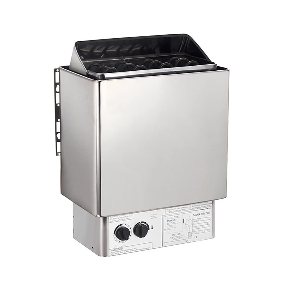 ATJOGWIN 220V Sauna Heater Stainless Steel Dry Sauna Stove with Internal Controller for 70-460 Cubic Feet Home Hotel Spa Shower Bathroom, 3-9KW(4.5KW)