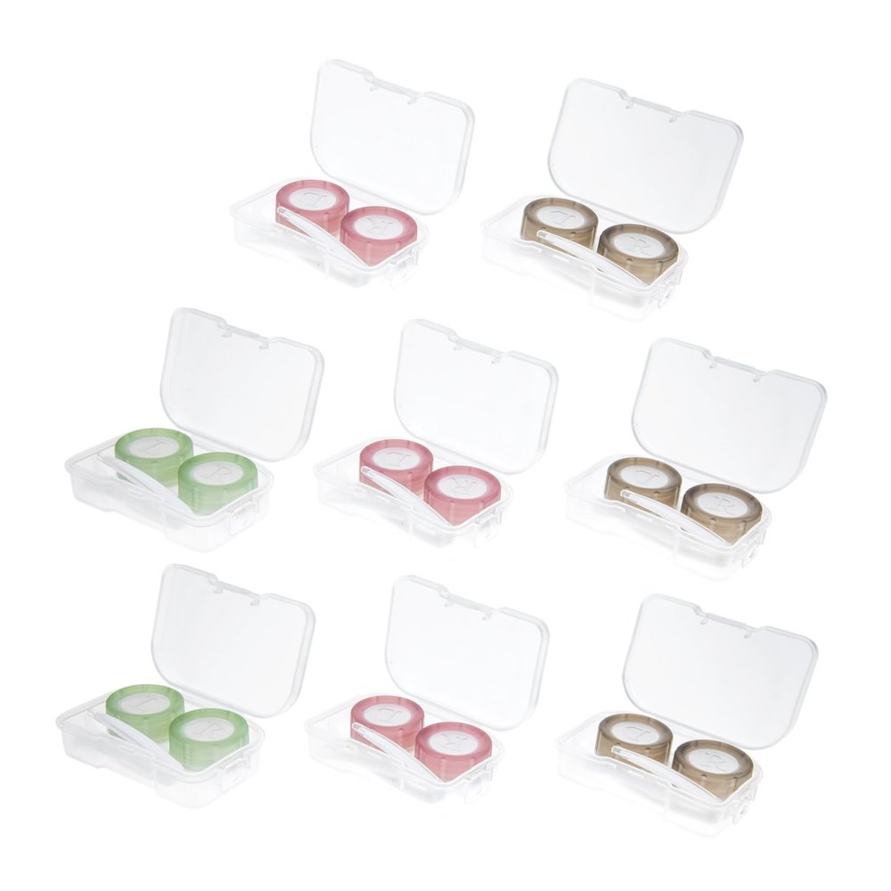FOMIYES 8pcs Professional Contact-Lens Case and Wear-Resistant for Household Outdoor and Travel Use