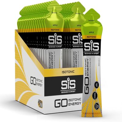 MM SiS GO Isotonic Energy Gels 60ml (30 Pack) - Fast Absorption, Endurance Fuel for Running, Cycling & Triathlons, Vegan-Friendly, Performance Boost (Apple)