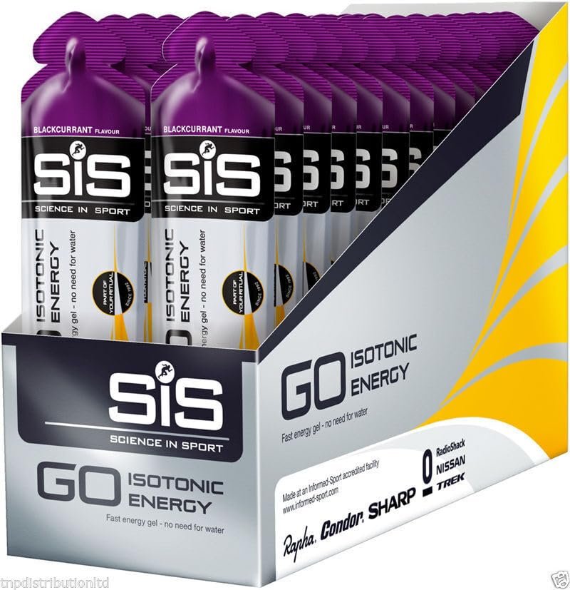 MM SiS GO Isotonic Energy Gels 60ml (30 Pack) - Fast Absorption, Endurance Fuel for Running, Cycling & Triathlons, Vegan-Friendly, Performance Boost (Blackcurrant)