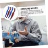 Healeved Toothbrush Set 4pcs Double-Sided Cleaning Brush for Dentures Portable Oral Care Tools for Seniors Travel Use view 3