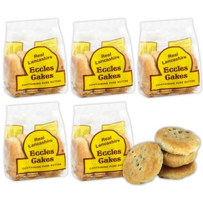 Real Lancashire Eccles Cakes - Bakery Fresh Cakes Eccles Cakes Chorley Cakes (5 x 200g, 20 cakes)