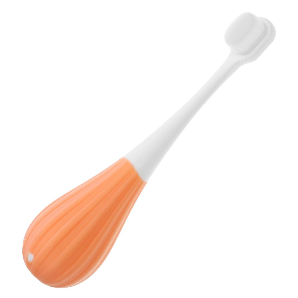 Hoement Soft Bristles Toddler Toothbrush Manual Teeth Brush for Kids Age 2-5 Orange Soft Bristle Baby Toothbrush for Childrens Dental Care