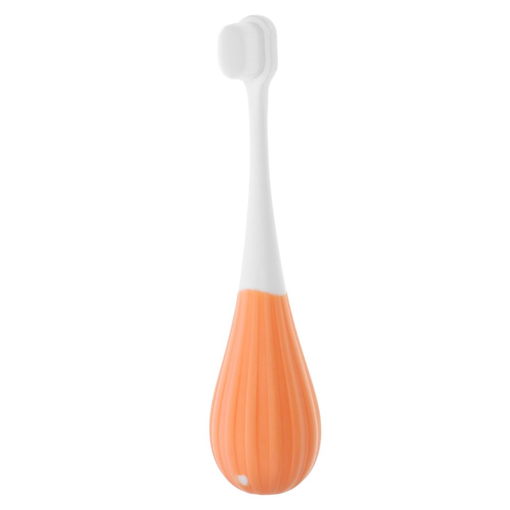 Gogogmee Children's Toothbrush Extra Soft Bristles Manual Toddler Toothbrush for 2-5 Years Old Kids Ergonomic Handle Baby Teeth Brush Orange for Daily Oral Care