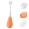 SEWOART Toddler Toothbrush for Kids 2-5 Years Old, Manual Children Toothbrush with Extra Gentle Thin Bristles, Orange Single Pack, Gentle Cleaning for Baby and Preschool Dental Care view 3