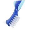 FRCOLOR 4pcs Double-Sided Denture Brushes for Seniors Travel Denture Toothbrush Set with Red and Blue Handles Dental Cleaning Tools for and Braces Care view 4