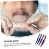 BCOATH 4pcs Denture Toothbrushes Double-Sided Small Bristle Brushes for Denture Care and Retainer Cleaning Portable Oral Hygiene Kit for Seniors view 2