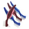 FRCOLOR 4pcs Denture Brushes Double Sided Denture Cleaning Brush Travel Size Portable Toothbrush for Seniors Red and Blue view 1