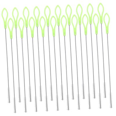 HONMEET 20pcs Straw Cleaning Brush Nylon Tube Cleaner Tool for Water Bottle Straws Reusable Cleaning