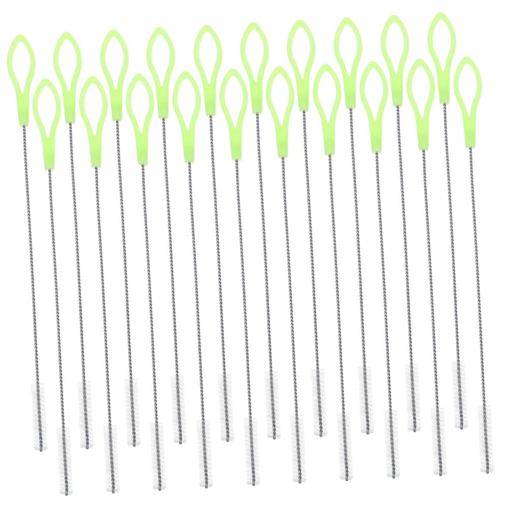 HONMEET 20pcs Straw Cleaning Brush Nylon Tube Cleaner Tool for Water Bottle Straws Reusable Cleaning