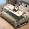 115-210cm Overbed Laptop Trolley Desk Bed Working Table Bed Table for Laptop Study Work Hospital Medical Height Adjustable 65-95cm Cross Bed Table with Wheels (Color : White) view 1