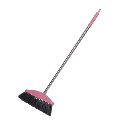 Alipis Indoor Dust Broom, Long Handle Angle Broom Floor Cleaning Brooms House Broom Stainless Steel Cleaning Sweeping Brooms for House and Kitchen Garden Pinks