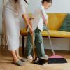 Alipis Indoor Dust Broom, Long Handle Angle Broom Floor Cleaning Brooms House Broom Stainless Steel Cleaning Sweeping Brooms for House and Kitchen Garden Pinks view 4