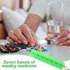 7 Day Pill Organizer,Transparent Medicine Organizer Box - Dustproof Medicine Organizer, Medication Organizer Storage for Fish Oils, Medicine Supplements, Storage view 3