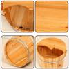 GANGUIO Sauna Wooden Bucket,Spa, Sauna,Soak,Handmade Massage Bucket Foot Bath,Foot Spa Wash Bucket Feet Bath Basin Tub view 3